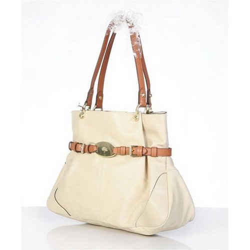 Mulberry Beatrice Tote Bag Soft Leather Beige - Click Image to Close