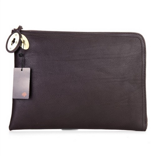 Mulberry Clutch Bag Soft Leather Chocolate - Click Image to Close