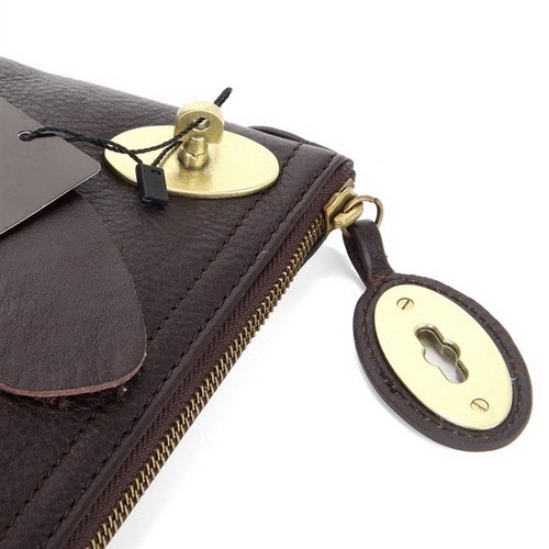 Mulberry Clutch Bag Soft Leather Chocolate - Click Image to Close