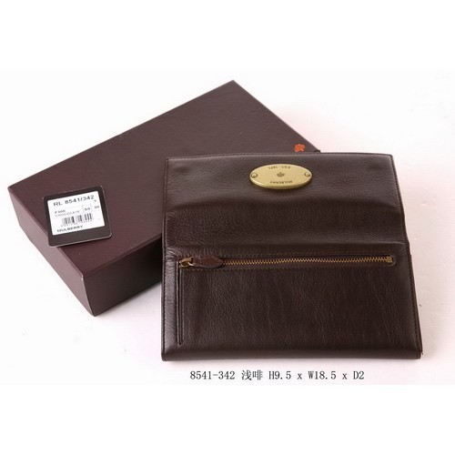 Mulberry Continental Natural Leather Wallet 8541-342 Chocolate - Click Image to Close
