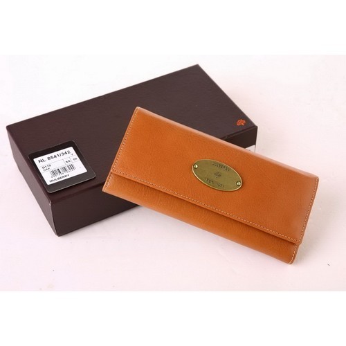 Mulberry Continental Natural Leather Wallet 8541-342 Oak - Click Image to Close