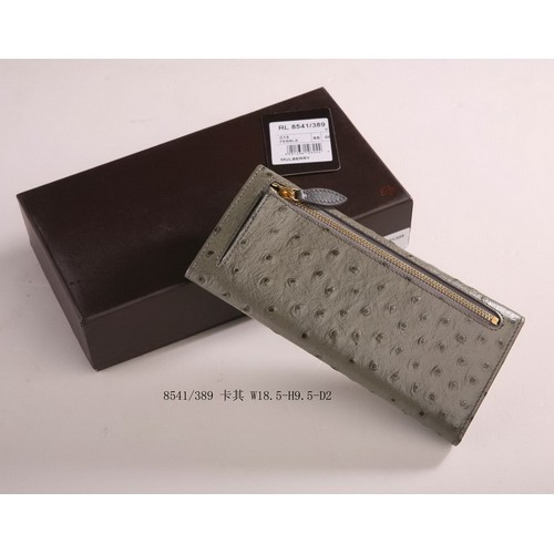 Mulberry Continental Ostrich Leather Wallet 8541-342 Neutrals - Click Image to Close