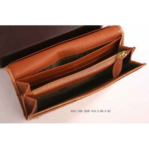 Mulberry Continental Ostrich Leather Wallet 8541-342 Oak - Click Image to Close