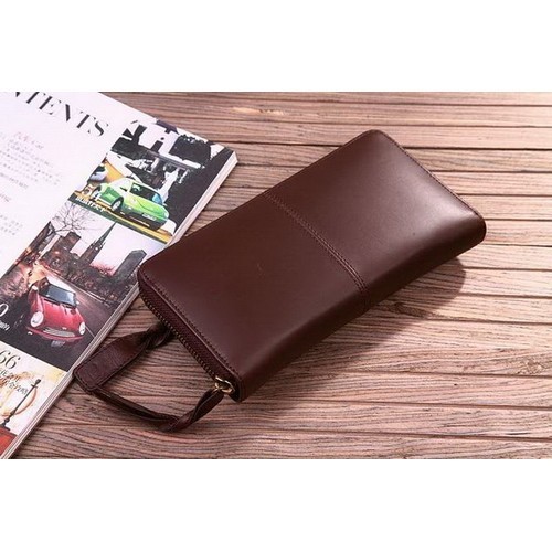 Mulberry Cow Leather Long Chocolate Wallet 8392-342 - Click Image to Close