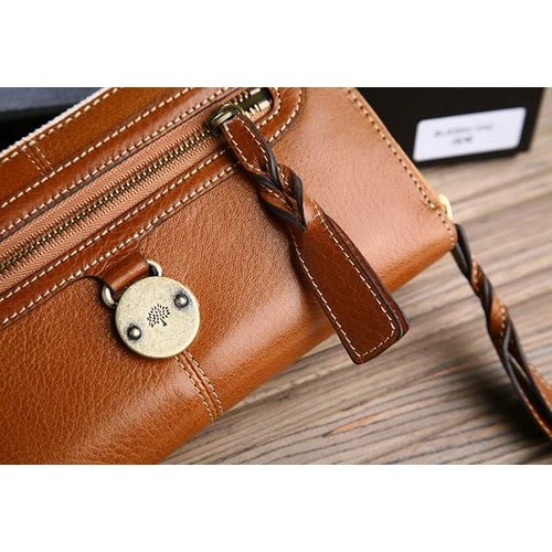 Mulberry Cow Leather Long Oak Wallet 8392-342 - Click Image to Close