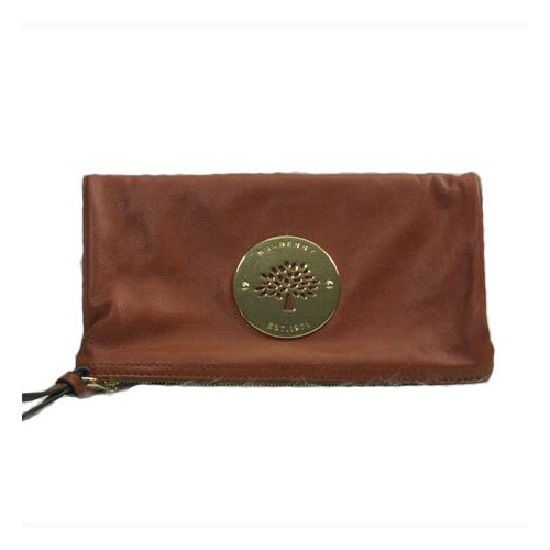 Mulberry Daria Clutch Soft Spongy Leather Brown - Click Image to Close