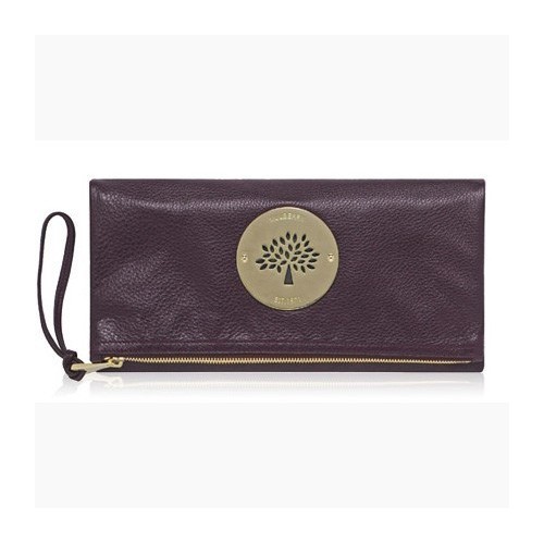 Mulberry Daria Clutch Soft Spongy Leather Chocolate - Click Image to Close