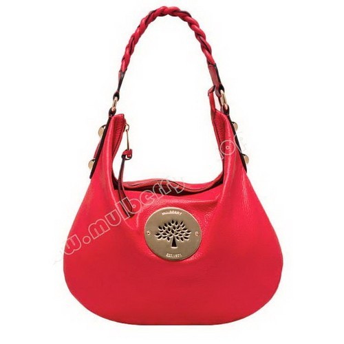 Mulberry Daria Medium Hobo Shoulder Bag Red - Click Image to Close