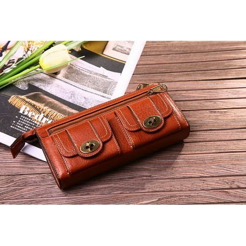 Mulberry Handbags Wallet Natural Leather 8405-342 Oak - Click Image to Close