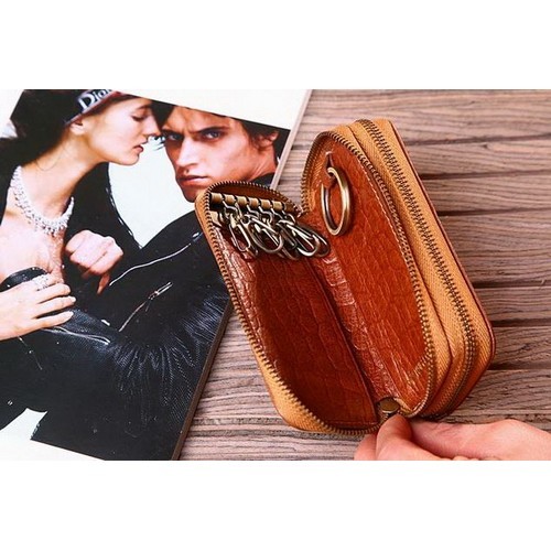 Mulberry Key-Holder Case 8079-393 Printed Leather Oak - Click Image to Close