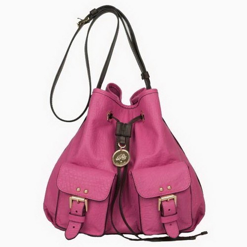 Mulberry Leah Shoulder Bags Fuchsia - Click Image to Close