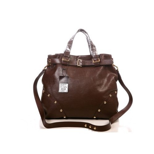 Mulberry Lizzie Tote Bag Natural Leather Chocolate - Click Image to Close