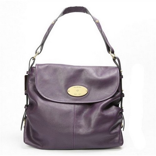 Mulberry Lock Hobo Shoulder Bag Purple - Click Image to Close
