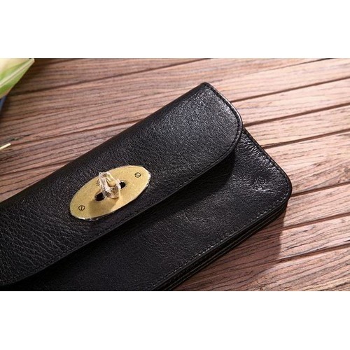 Mulberry Long Clip Black Natural Leather Purse 8159-342 - Click Image to Close