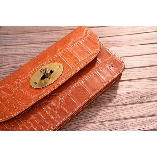 Mulberry Long Clip Oak Printed Leather Purse 8159-342 - Click Image to Close