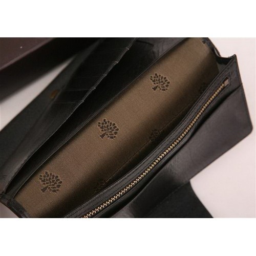 Mulberry Long Wallet 8892-342 Black Natural Leather - Click Image to Close