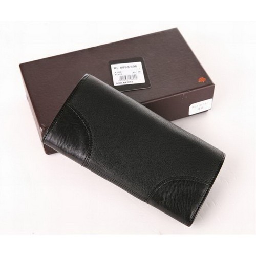 Mulberry Long Wallet 8893-596 Black Natural Leather - Click Image to Close