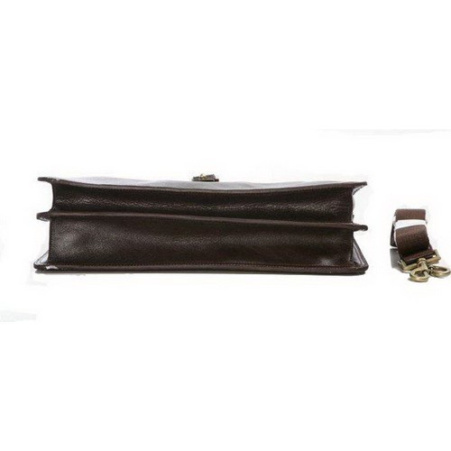 Mulberry Lucian Briefcase Chocolate Natural Leather - Click Image to Close