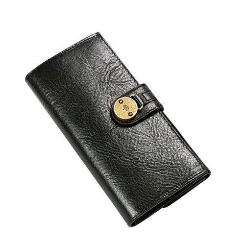 Mulberry Men Long Natural Leathers Wallet Black - Click Image to Close