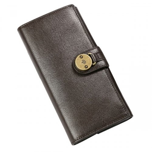Mulberry Men Long Natural Leathers Wallet Chocolate - Click Image to Close
