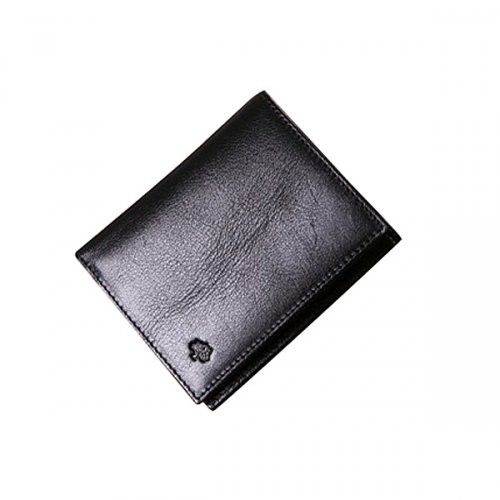 Mulberry Men Mini Tri Fold Natural Leathers Wallet Black - Click Image to Close