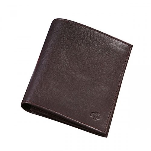 Mulberry Men Mini Tri Fold Natural Leathers Wallet Chocolate - Click Image to Close