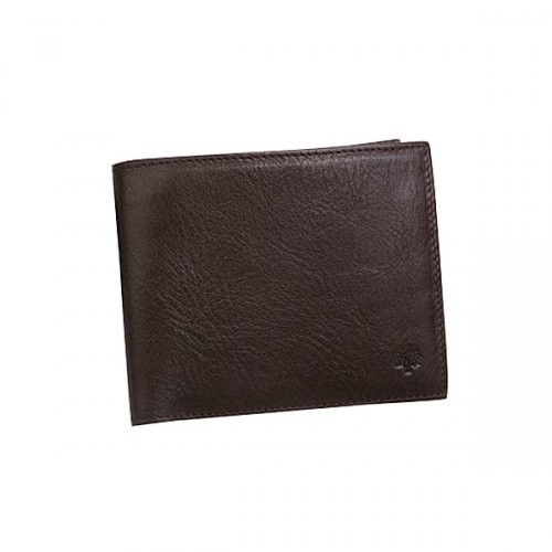 Mulberry Men Natural Leathers 12 Card Wallet Chocolate - Click Image to Close