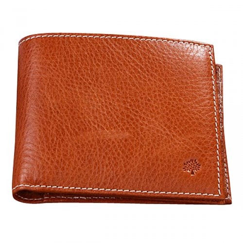 Mulberry Men Natural Leathers 8 Card Coin Wallet Oak - Click Image to Close