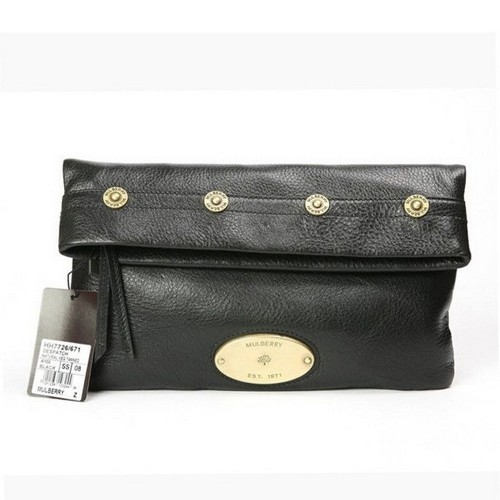 Mulberry Mitzy Clutch Soft Spongy Leather Black - Click Image to Close