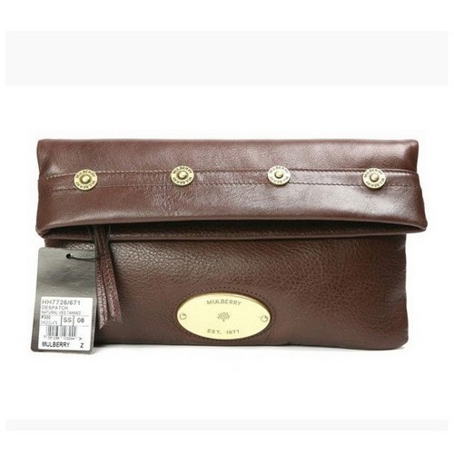 Mulberry Mitzy Clutch Soft Spongy Leather Chocolate - Click Image to Close