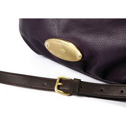 Mulberry Mitzy Tote Pebbled Leather Purple Bag 7333 - Click Image to Close