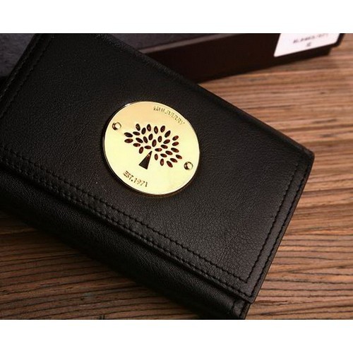Mulberry Natural Soft Leather Wallet Black 8463-571 - Click Image to Close