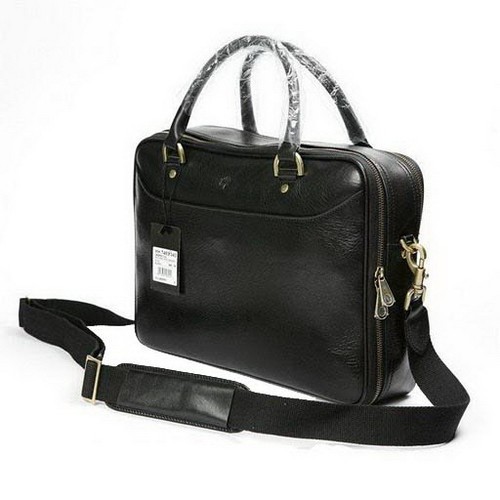 Mulberry Oliver Briefcase Natural Leather Black - Click Image to Close