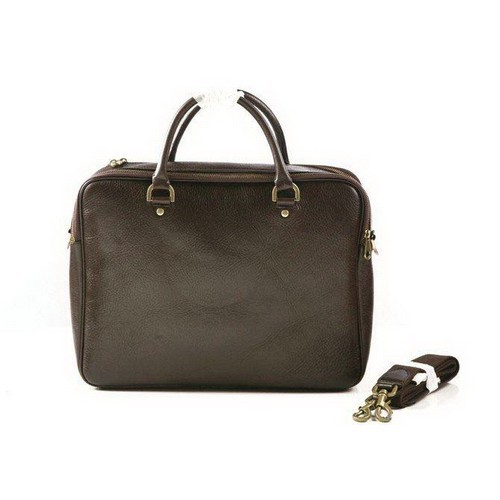 Mulberry Oliver Briefcase Natural Leather Chocolate - Click Image to Close