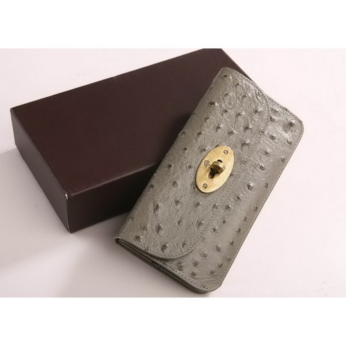 Mulberry Ostrich Grain Wallet 8854-389 Neutrals - Click Image to Close