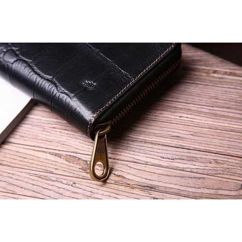 Mulberry Printed Leather Wallet Black 8002-393 - Click Image to Close