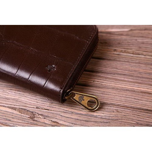 Mulberry Printed Leather Wallet Dark Coffee 8002-393 - Click Image to Close