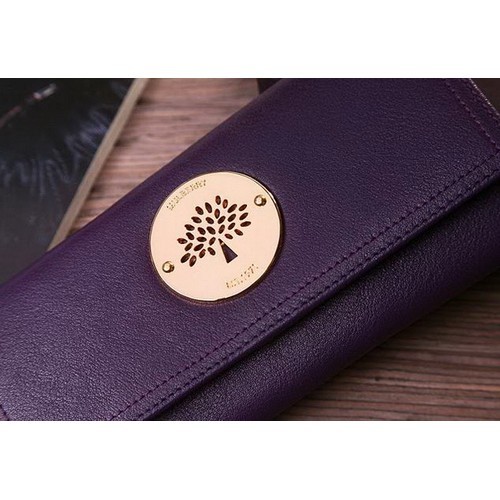 Mulberry Soft Spongy Leather Purse 8462-571 Purple - Click Image to Close