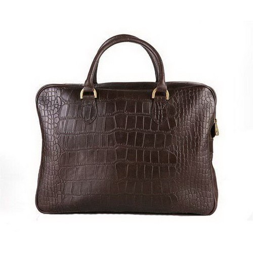 Mulberry Tony Briefcase Printed Leather Chocolate - Click Image to Close