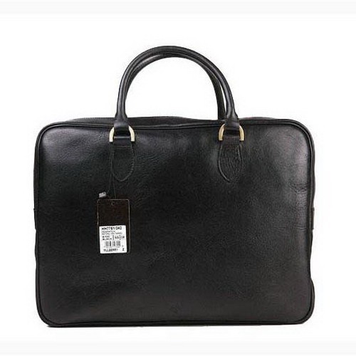 Mulberry Tony Briefcases Natural Leather Black - Click Image to Close