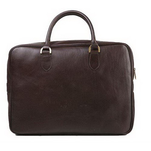 Mulberry Tony Briefcases Natural Leather Chocolate - Click Image to Close