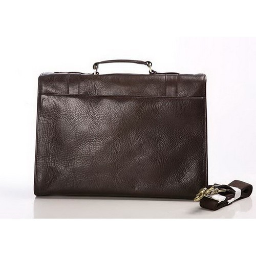 Mulberry Walter Briefcase Natural Leather Chocolate - Click Image to Close