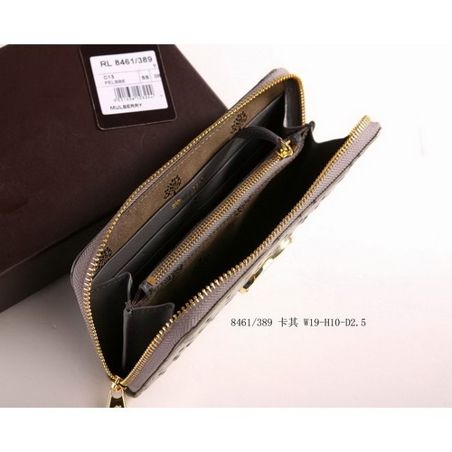 Mulberry Zip Wallet Neutrals Ostrich Leather 8461-389 - Click Image to Close