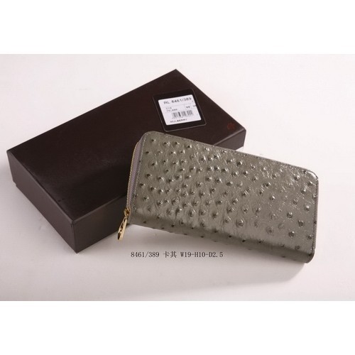 Mulberry Zip Wallet Neutrals Ostrich Leather 8461-389 - Click Image to Close