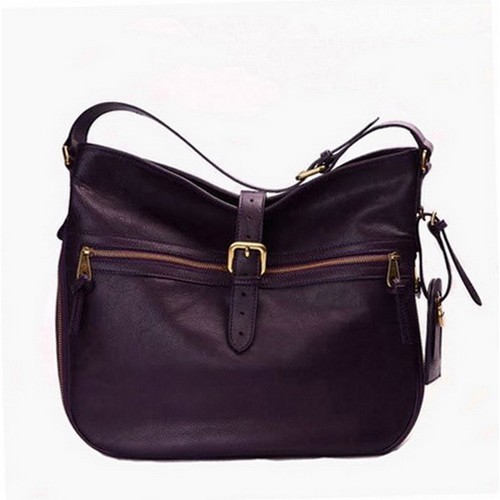 Mulberry Zipped Shoulder Bag Purple - Click Image to Close